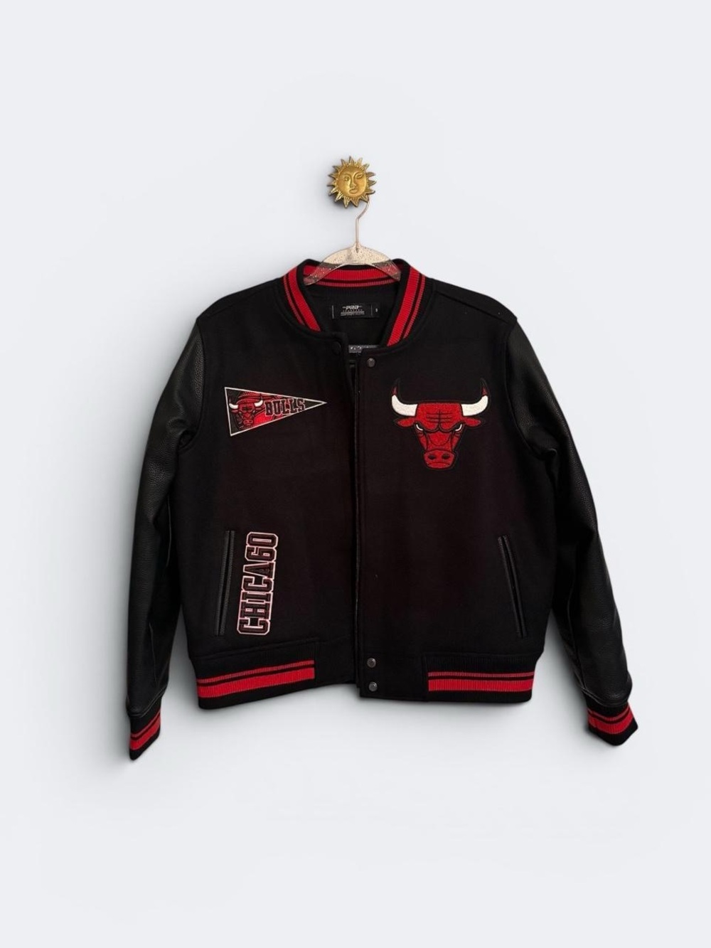 Chicago Bulls Black & Red Varsity Jacket